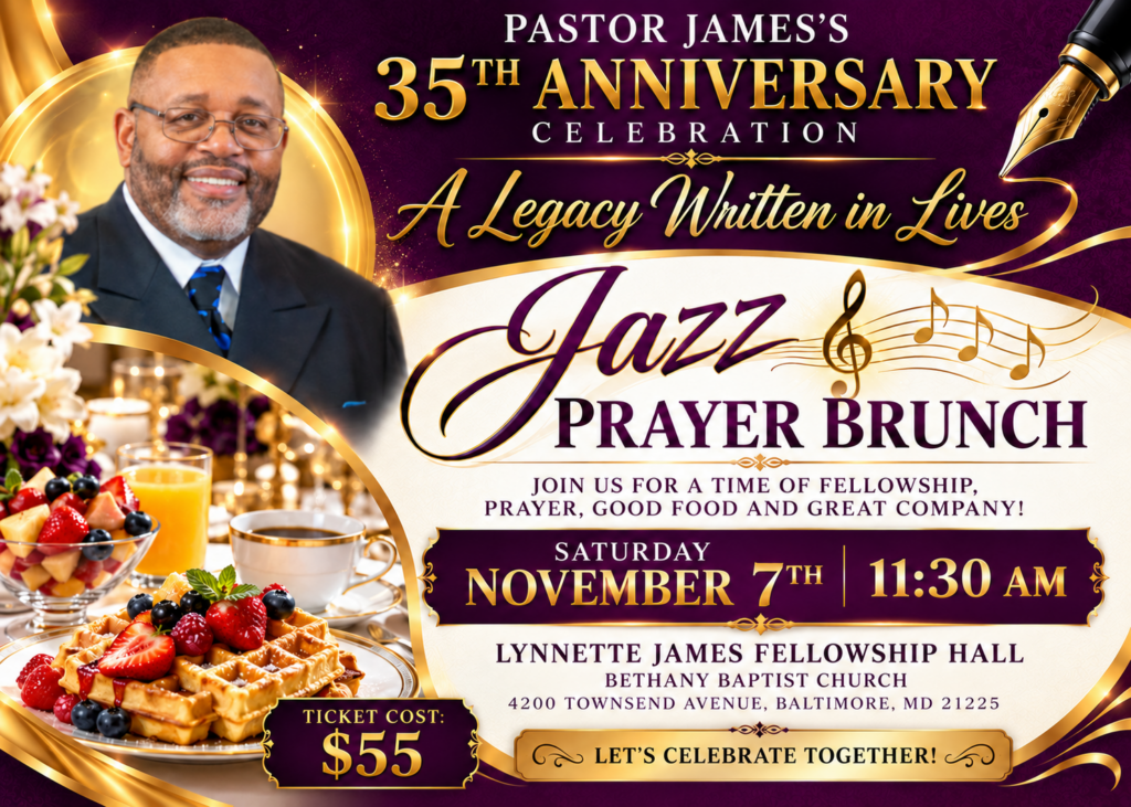 Pastor James’s 35th Anniversary Jazz Brunch